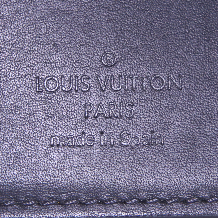 Louis Vuitton Brazza wallet in blue Cobalt damier canvas - Detail D4