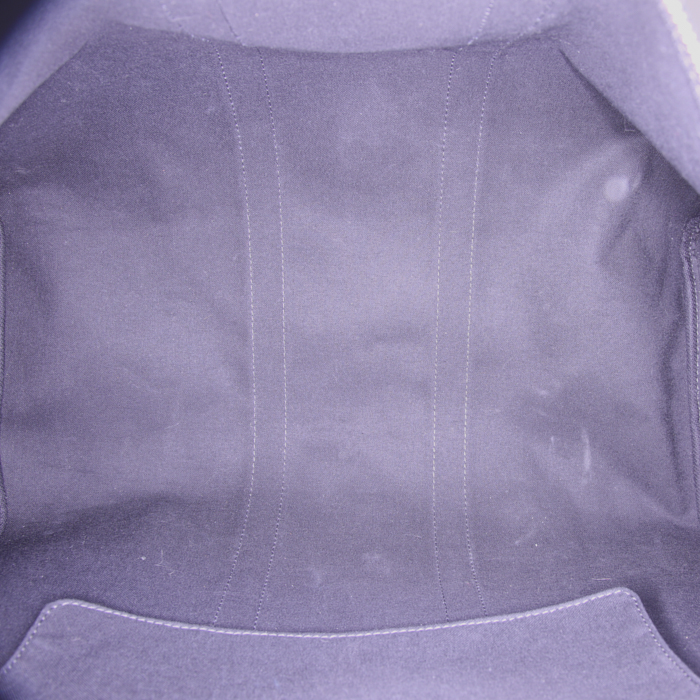 Sac de voyage Louis Vuitton Keepall 45 en toile damier bleu Cobalt et cuir bleu Cobalt - Detail D3