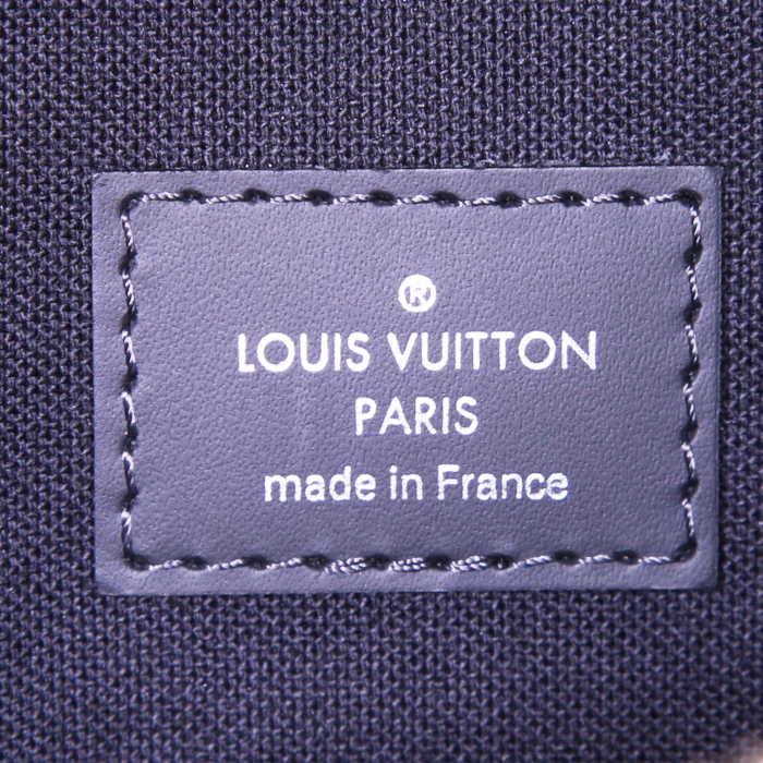 Sac de voyage Louis Vuitton Keepall 45 en toile damier bleu Cobalt et cuir bleu Cobalt - Detail D4
