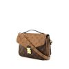 Louis Vuitton Metis shoulder bag in beige and brown monogram canvas and black leather - 00pp thumbnail
