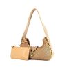 Gucci Vintage handbag in beige leather and beige canvas - 00pp thumbnail