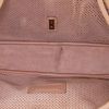 Gucci Vintage handbag in beige leather and beige canvas - Detail D2 thumbnail