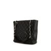 Chanel Shopping PTT handbag in black quilted grained leather - 00pp thumbnail