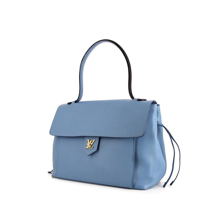 Louis Vuitton Lockme handbag in blue grained leather - 00pp