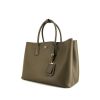 Prada Shopping handbag in khaki leather saffiano - 00pp thumbnail