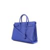 Saint Laurent Sac de jour handbag in electric blue leather - 00pp thumbnail