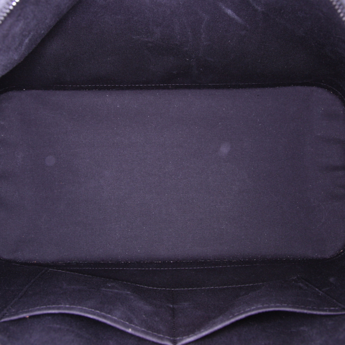 Sac à main Louis Vuitton Alma grand modèle en cuir verni monogram noir - Detail D2