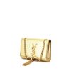 Saint Laurent Kate Pompon mini shoulder bag in gold leather - 00pp thumbnail
