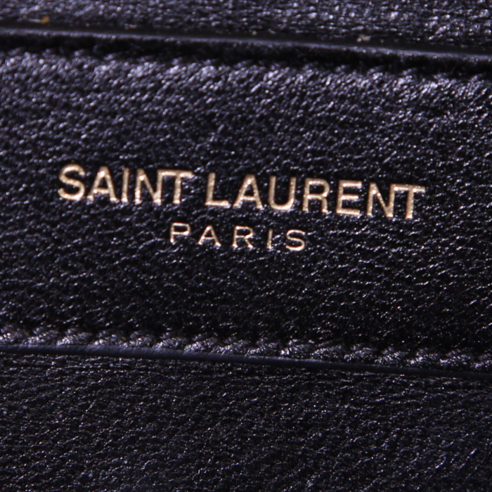 Sac bandoulière Saint Laurent Kate Pompon mini en cuir doré - Detail D3