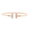 Tiffany & Co Wire bracelet in pink gold and diamonds - 00pp thumbnail