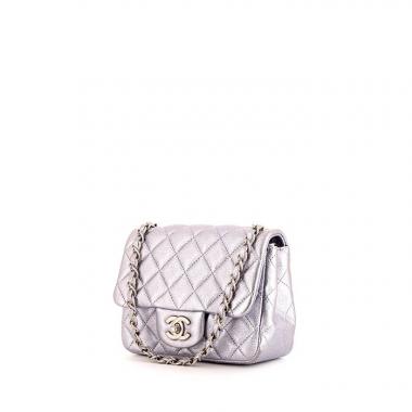 Sac bandoulière Chanel Timeless Mini en cuir matelassé violet