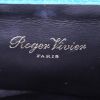 Pochette Roger Vivier en cuir et daim rouge bleu et rose et plastique - Detail D3 thumbnail