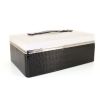 Caja de joyas Chanel Vanity en cocodrilo negro y blanco - Detail D4 thumbnail