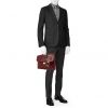 Hermès Sac à dépêches briefcase in burgundy box leather - Detail D1 thumbnail
