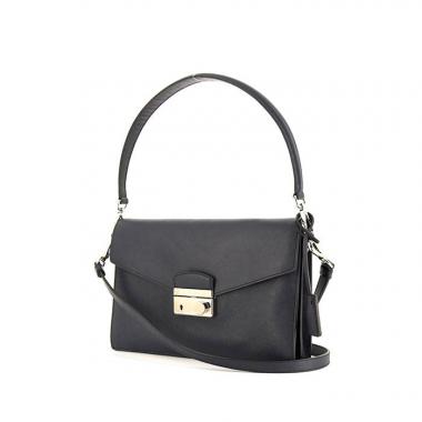 Bolso bandolera Prada Sound en cuero saffiano azul marino