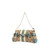 Gucci Mors pouch in beige monogram canvas and blue leather - 00pp thumbnail