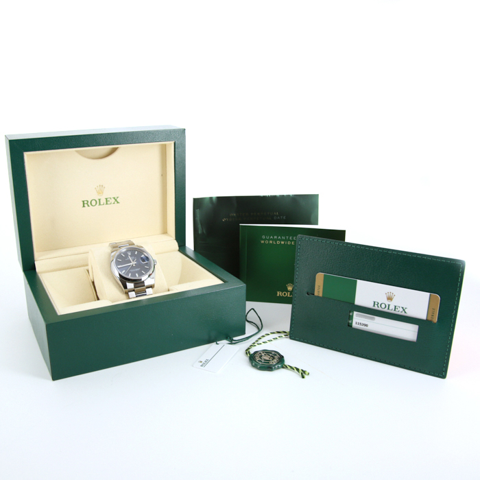 Montre Rolex Oyster Perpetual Date en acier Ref :  115200 Vers  2016 - Detail D2