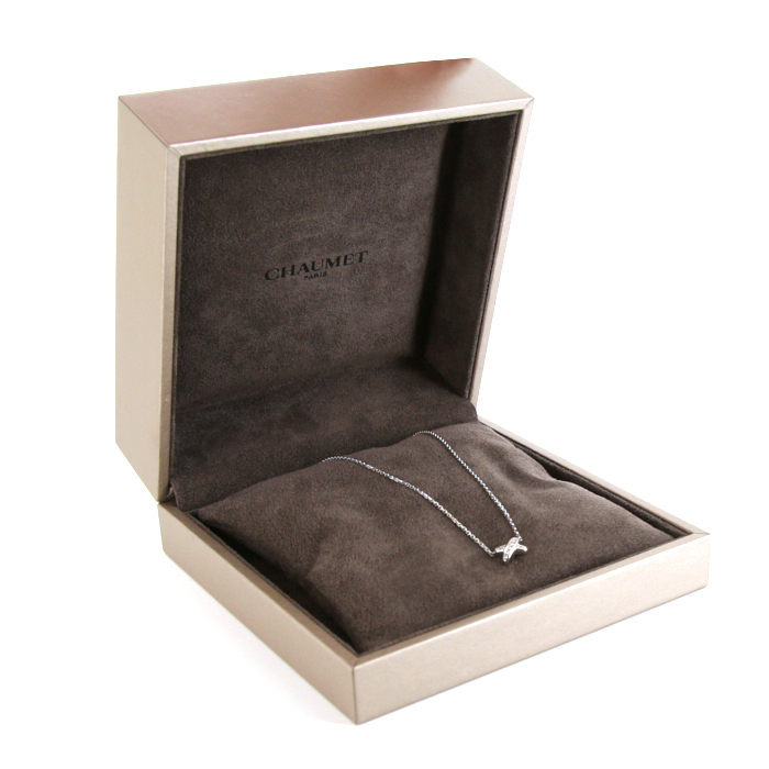 Chaumet Jeux de Liens necklace in white gold and diamonds - Detail D2