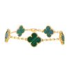 Brazalete Van Cleef & Arpels Alhambra Vintage en oro amarillo y malachite - 00pp thumbnail