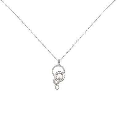 Collana Chopard Happy Bubble in oro bianco e diamanti