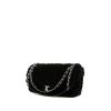 Chanel Timeless handbag in black quilted jersey - 00pp thumbnail
