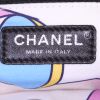 Sac à main Chanel Timeless en jersey matelassé noir - Detail D4 thumbnail