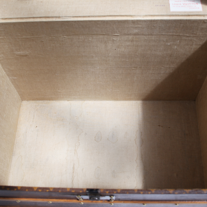 Bauletto Louis Vuitton in tela monogram cerata marrone e gialla - Detail D3