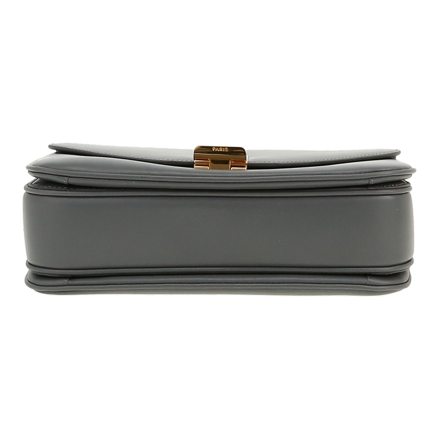 Celine C Bag medium model shoulder bag in grey leather - Detail D1