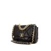 Chanel 19 shoulder bag in black quilted leather - 00pp thumbnail