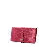 Hermès Béarn wallet in pink crocodile - 00pp thumbnail
