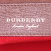 Sac cabas Burberry Canterbury petit modèle en toile enduite Haymarket beige , noire rouge et blanche et cuir marron - Detail D3 thumbnail