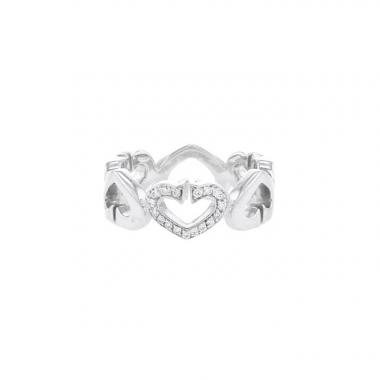 Cartier Coeur et Symbole ring in white gold and diamonds