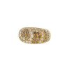 Sortija Cartier Sauvage en oro amarillo,  diamantes marrones y diamantes blancos - 00pp thumbnail
