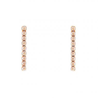 Pendientes colgantes Fred Pain de Sucre Celebration en oro rosa y diamantes