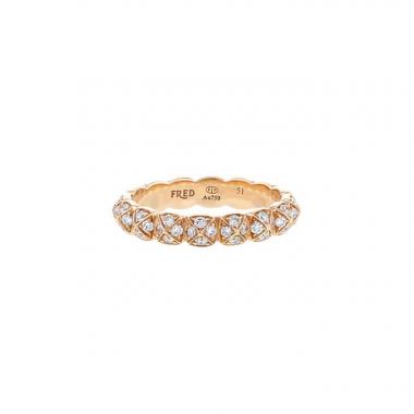 Sortija Fred Pain de Sucre Celebration en oro rosa y diamantes Sortija Fred Pain de Sucre Celebration en oro rosa y diamantes
