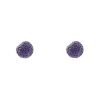 Boucheron Tentation Macaron small model earrings in white gold and amethysts - 00pp thumbnail