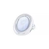 Poiray Indrani large model ring in white gold and chalcedony - 00pp thumbnail