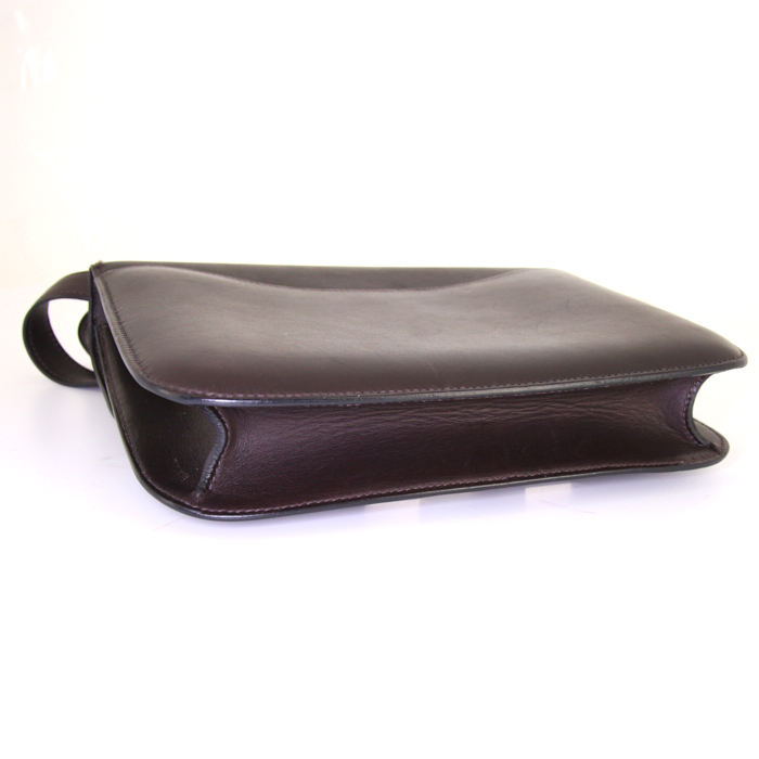 Borsa Hermes Hermes Constance in pelle box marrone cioccolato - Detail D5