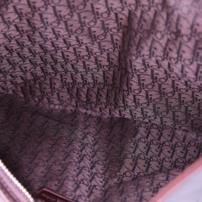 Bolso de mano Dior Corset en cuero marrón - Detail D2