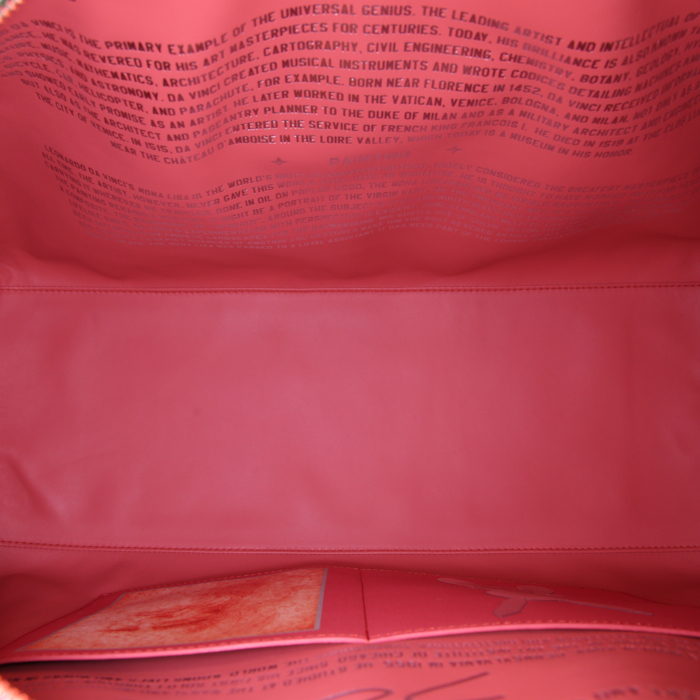 Bolsa de viaje Louis Vuitton Keepall 50 cm en cuero rosa - Detail D3