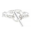 Brazalete Hermes Chaine d'Ancre modelo mediano en plata - 00pp thumbnail