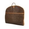 Porte-habits Louis Vuitton en toile monogram marron et cuir naturel - 00pp thumbnail
