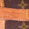 Porta abiti Louis Vuitton in tela monogram marrone e pelle naturale - Detail D4 thumbnail