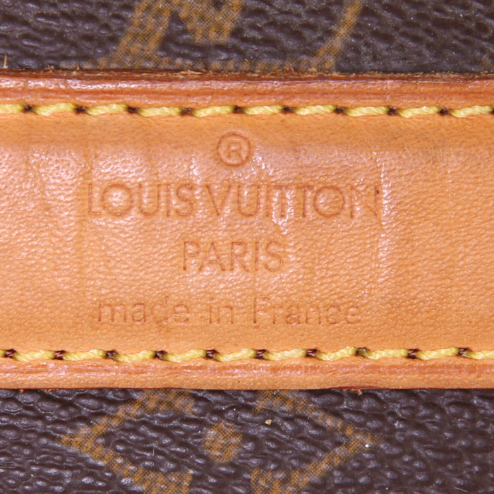 Louis Vuitton Sac chien 40 bag in monogram canvas and natural leather - Detail D3