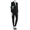 Borsa Chanel Timeless in tweed nero verde e bianco - Detail D1 thumbnail