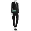 Borsa Chanel Timeless in tweed nero verde e bianco - Detail D2 thumbnail
