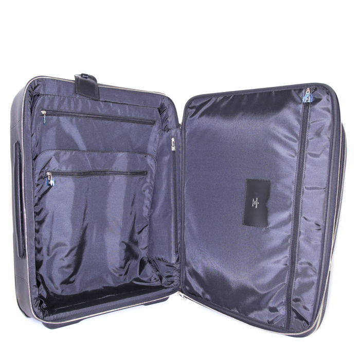 Louis Vuitton Pegase soft suitcase in black taiga leather - Detail D2