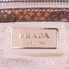 Sac à main Prada en toile beige et serpent d'eau beige - Detail D3 thumbnail