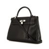 Hermes Kelly 32 cm handbag in black Swift leather - 00pp thumbnail