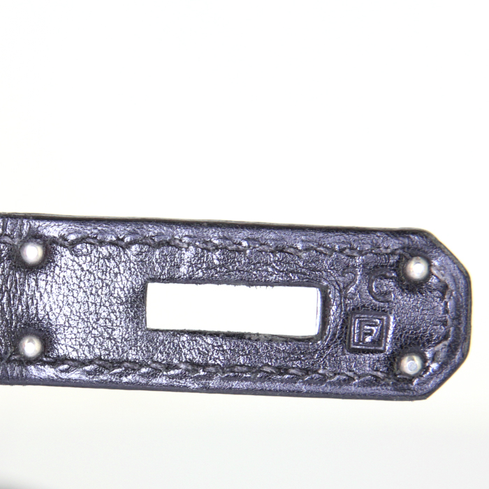 Borsa Hermes Kelly 32 cm in pelle Swift nera - Detail D5